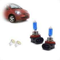 Kit Lâmpadas Halógena Super Branca H11 Farol de Milha Honda Fit 2009 2010 2011 2012