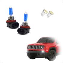Kit Lâmpadas Halógena Super Branca H11 Farol de Milha Renegade 2016 2017 2018 2019 2020