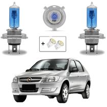 Kit Lâmpadas Halógena Super Branca H4 Farol Alto e Baixo Prisma 2006 2007 2008 2009 2010 2011 2012 2013 2014 2015 2016
