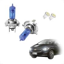 Kit Lâmpadas Halógena Super Branca HB4 Farol de Milha para Prisma 2006 até 2012