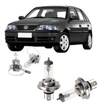 Kit lampadas halogenas foco simples para vw gol g3 parati saveiro g3 12v 55w