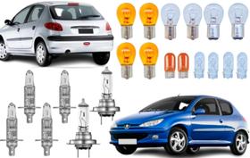 Kit lampadas halogenas peugeot 206 1999 a 2010 + giro