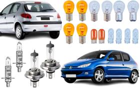 Kit lampadas halogenas peugeot 206 1999 a 2010