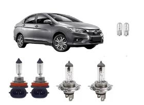 Kit lampadas honda city 2015 a 2021 hb3/h11/h11 amarela