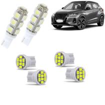 Kit Lâmpadas Interna Farolete Led Nissan Kicks T10