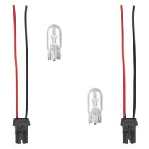 Kit Lampadas Lanterna Pingão T10 12V 5W Automotiva Universal com soquetes Fio Kit Lampadas Lanterna Pingão T10 12V 5W Automotiva Universal com soquetes Fio