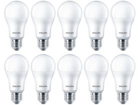 Kit Lâmpadas LED 10 Unidades Branca E27 11W - 6500K Philips Bulbo