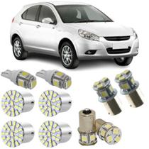 Kit lâmpadas led 6000k lanternas jac j3 2012 2013 2014