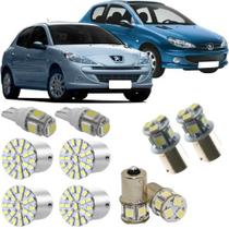 Kit lâmpadas led 6000k lanternas peugeot 206 e 207