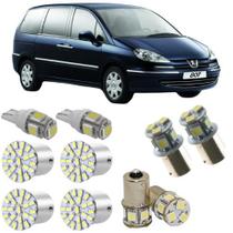 Kit lâmpadas led 6000k lanternas peugeot 807 super branca