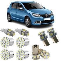 Kit lâmpadas led 6000k lanternas sandero 2015 16 17 2018