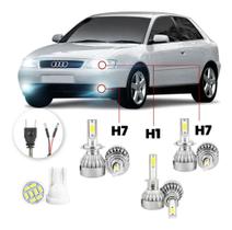 Kit Lampadas Led Audi A3 2001 2006 H7 H1 H7 20000lm