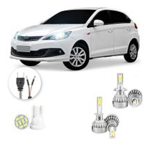 Kit Lampadas Led Chery Celer 2013 A 2014 H1 H7 20000lm