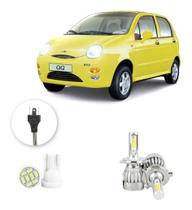 Kit Lampadas Led Chery Qq 2011 A 2014 H4 20000lm