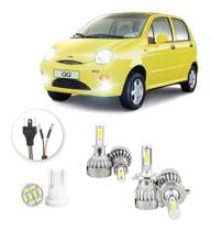 Kit Lampadas Led Chery Qq 2011 A 2014 H4 H3 20000lm