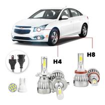 Kit Lampadas Led Chevrolet Cruze 2011 2016 H4 H8 20000lm