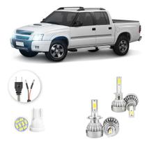 Kit Lampadas Led Chevrolet S10 2001 A 2011 H1 H7 20000lm
