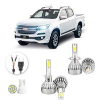 Kit Lampadas Led Chevrolet S10 2012 A 2016 H1 H7 20000lm