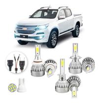 Kit Lampadas Led Chevrolet S10 2012 A 2016 Hb4 H1 H7 20000lm