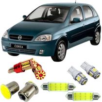 Kit Lâmpadas Led Cob 1 Polo Pingão T10 Torpedo 39mm Luz Super Branca Teto Placa Ré Farolete Chevrolet Gm Corsa