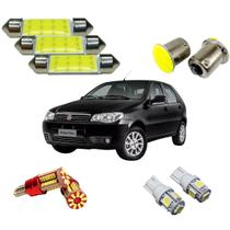 Kit Lâmpadas Led Cob Para Fiat Palio 2007 à 2014 Pingão T10 Torpedo 41mm Luz Super Branca Placa Teto Ré - NTV SOM AUTOMOTIVO