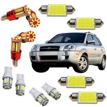 Kit Lâmpadas Led Cob Pingão T10 Torpedo 12v Luz Super Branca Teto Placa Farolete Ré Hyundai Tucson
