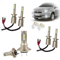 Kit Lâmpadas Led Code Nano Micro 8000k Farol Alto Baixo Milha Grand Siena 2012 2013 2014 2015 até 2021