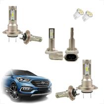 Kit Lâmpadas Led Code Nano Micro 8000k Farol Alto Baixo Milha Santa Fe 2006 2007 2008 2009 até 2019