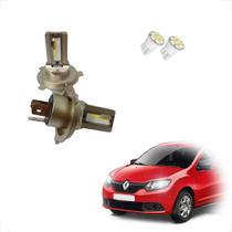 Kit Lâmpadas Led Code Nano Micro 8000k Farol Alto Baixo Sandero 2007 2008 2009 2010