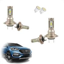 Kit Lâmpadas Led Code Nano Micro 8000k Farol Alto Baixo Santa Fe 2006 2007 2008 2009 2010 até 2019