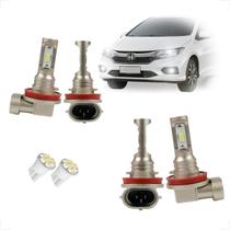 Kit Lâmpadas Led Code Nano Micro 8000k Farol Baixo Milha Honda City 2016 2017 2018 2019 2020 até 2024