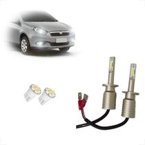 Kit Lâmpadas Led Code Nano Micro 8000k Farol Milha Grand Siena 2012 2013 2014 2015 2016 até 2021
