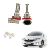 Kit Lâmpadas Led Code Nano Micro 8000k Farol Milha Honda City 2016 2017 2018 2019 2020 até 2024