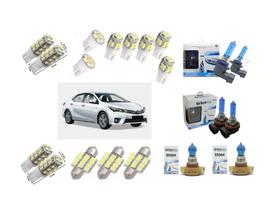 Kit Lâmpadas Led Corolla 2015 2016 2017 Pingo Teto Placa Ré