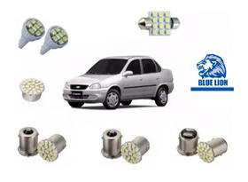 Kit Lâmpadas Led Corsa Classic Sedan Teto Placa Ré Lanterna .