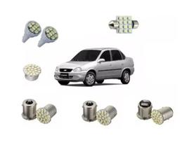 Kit Lâmpadas Led Corsa Classic Sedan Teto Placa Ré Lanterna Kit Lâmpadas Led Corsa Classic Sedan Teto Placa Ré Lanterna