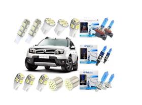 Kit Lampadas Led Duster Teto Placa + Super Brancas Techone