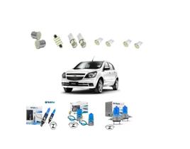 Kit Lampadas Led + Farol Alto Baixo E Milha Chevrolet Agile Kit Lampadas Led + Farol Alto Baixo E Milha Chevrolet Agile
