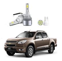 Kit Lâmpadas Led Farol Milha S10 2012 2013 2014 2015 2016