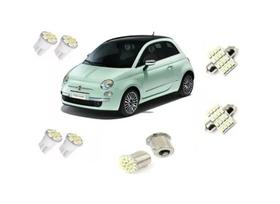 Kit Lampadas Led Fiat 500 Teto Farolete Placa Ré