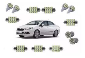 Kit Lampadas Led Fiat Linea 2008 A 2016 Pingo Placa Teto Ré