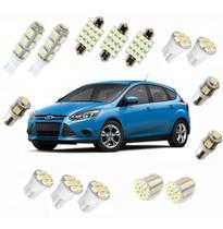 Kit Lâmpadas Led Ford Focus Teto/ré/placa/farolete