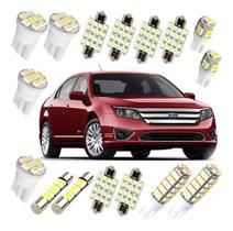 Kit lampadas led ford fusion luz pingo teto placa ré torpedo