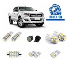 Kit Lâmpadas Led Ford Ranger Lanterna Farolete Teto Placa Ré