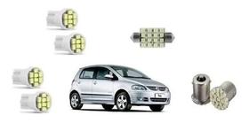 Kit lâmpadas led fox 2003 a 2009 teto placa ré farolete