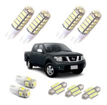 Kit lampadas led frontier nissan teto placa ré luz farolete