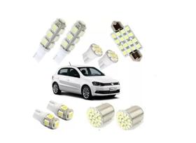 Kit Lâmpadas Led Gol Voyage G4 G5 G6 G7 Pingo Teto Placa Ré