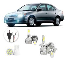 Kit Lampadas Led Honda Civic 2001 A 2003 H3 H4 20000lm Kit Lampadas Led Honda Civic 2001 A 2003 H3 H4 20000lm