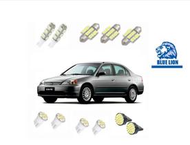 Kit Lâmpadas Led Honda Civic 2001 Até 2006 Branco Kit Lâmpadas Led Honda Civic 2001 Até 2006 Branco
