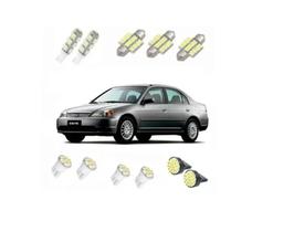 Kit Lâmpadas Led Honda Civic 2001 Até 2006 Branco